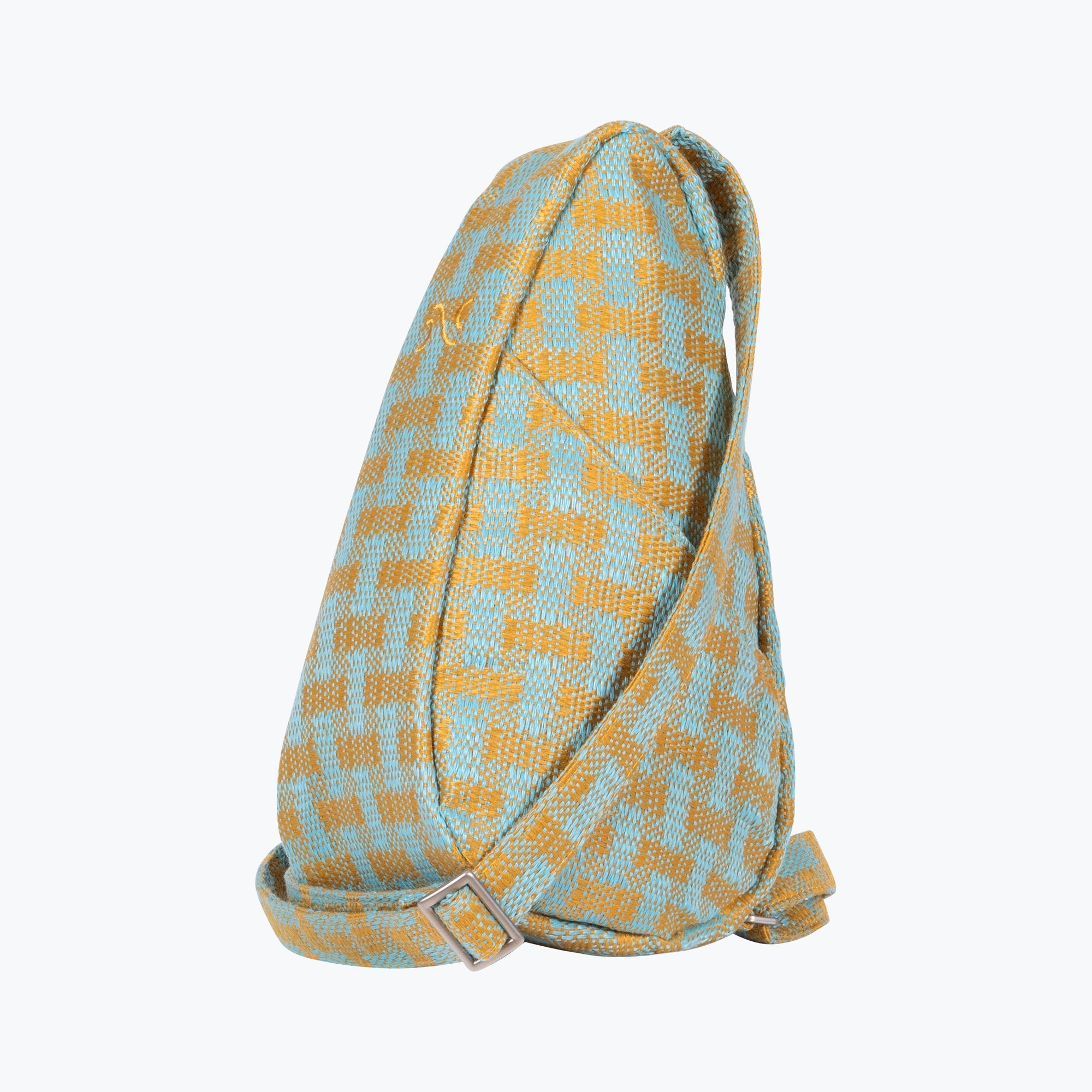 Basketweave Aqua Small Healthy Back Bag