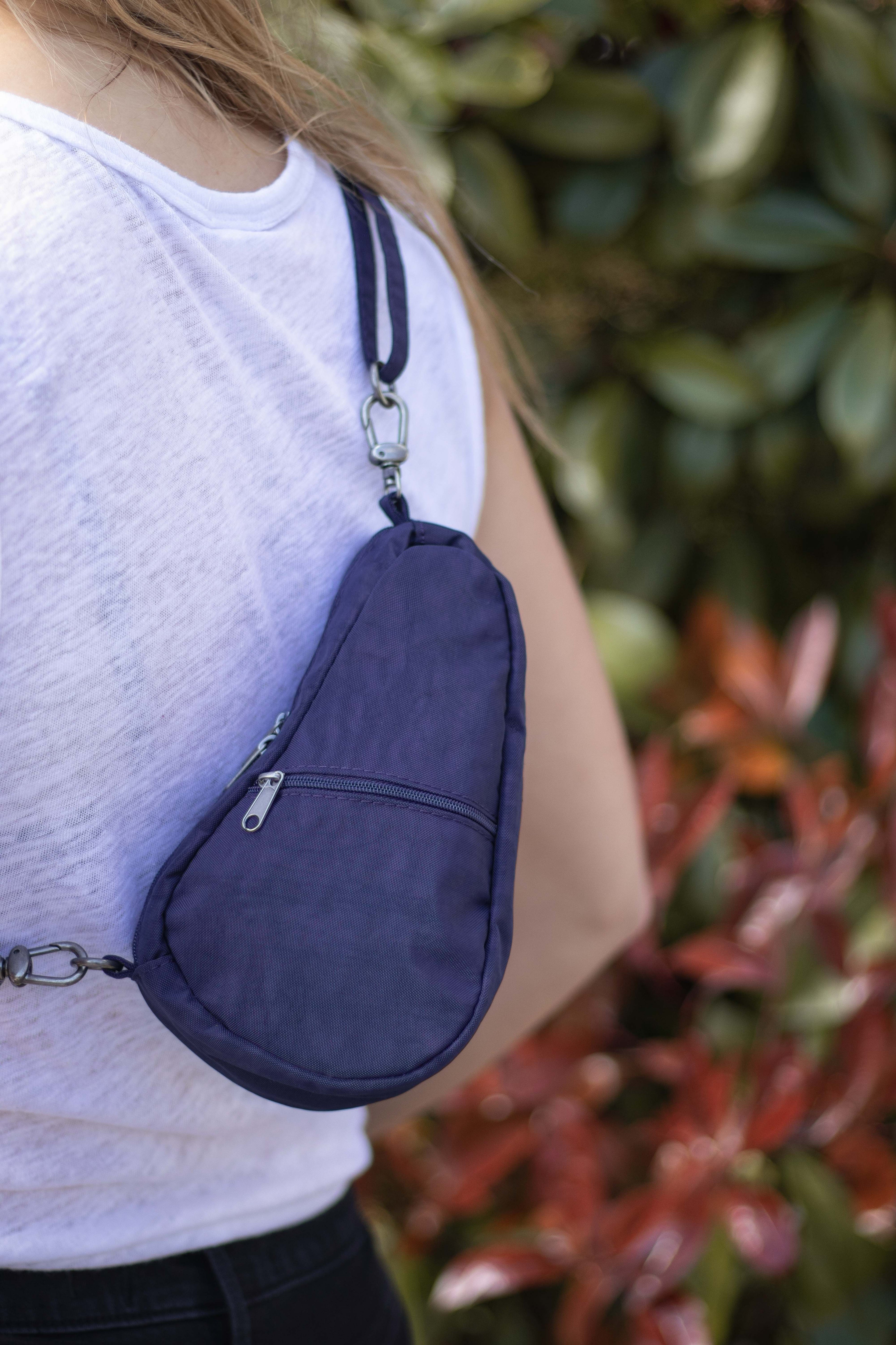 Textured Nylon Mini Baglett Blue Night