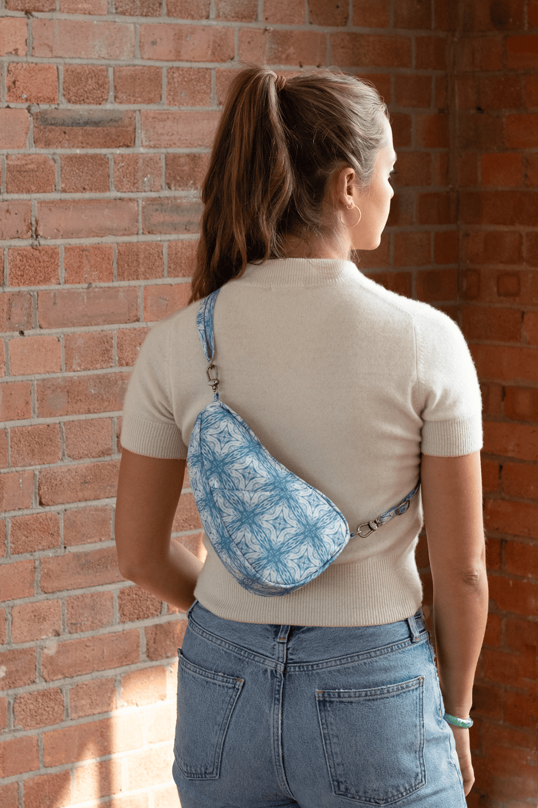 Recycled Tie Die Baglett #colour_chambray