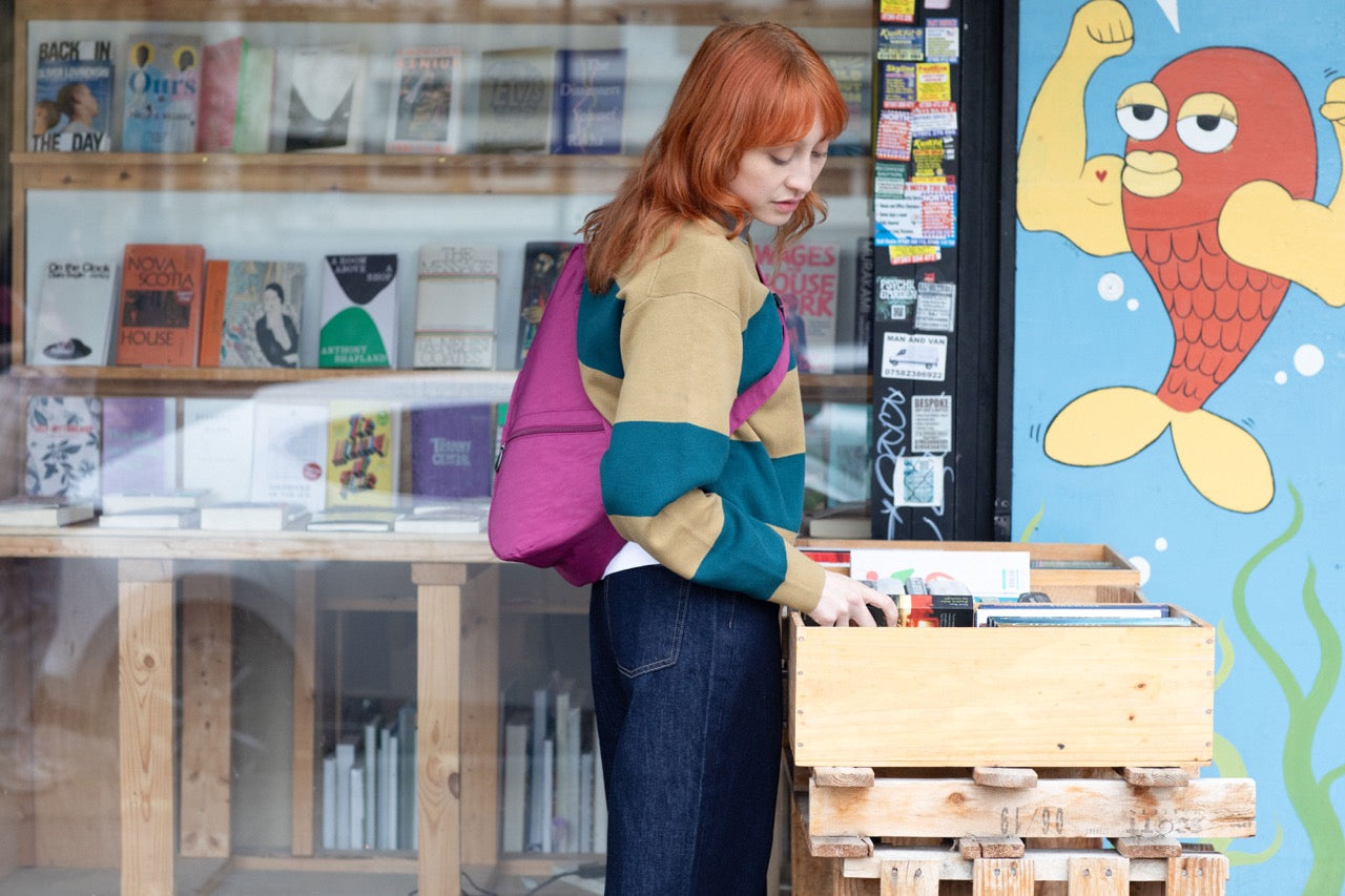 Textured Nylon Small Mulberry