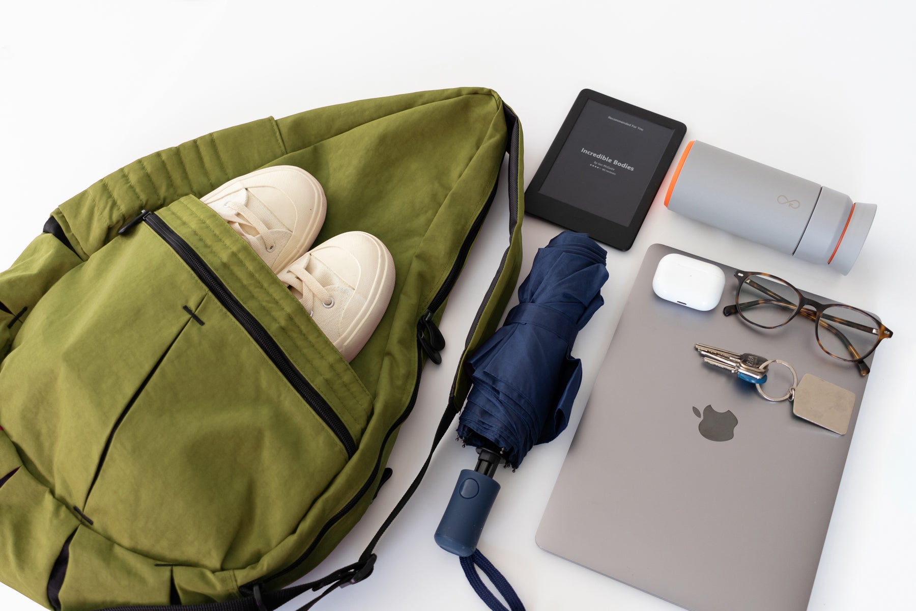 Textured Nylon Big Bag Bamboo Forest