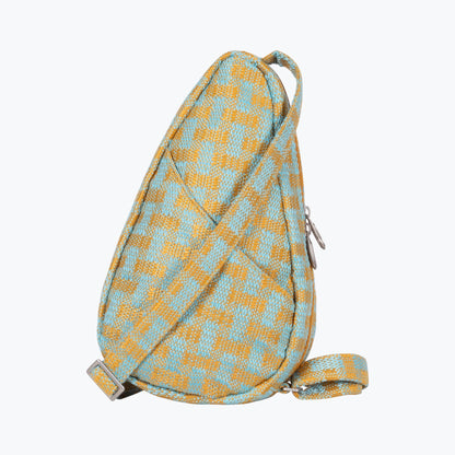 Basketweave Aqua Small Healthy Back Bag