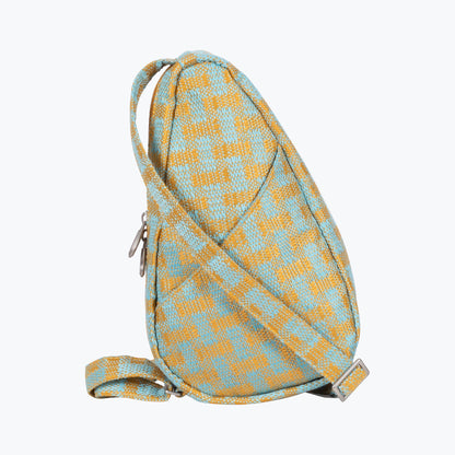Basketweave Aqua Small Healthy Back Bag