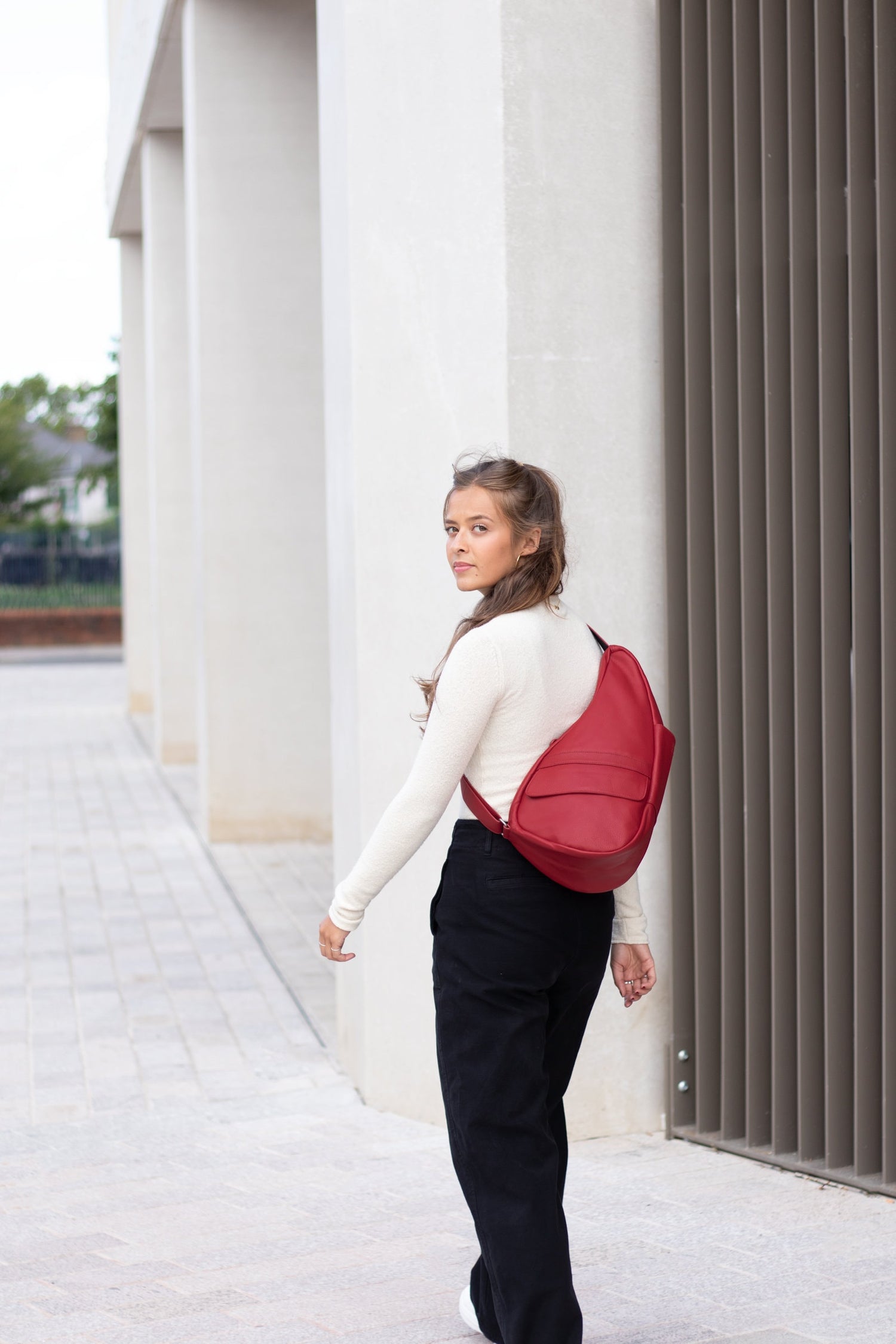 Leather Small Urban Red