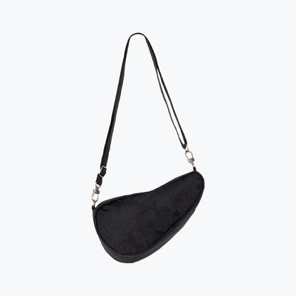 Textured Nylon Baglett - Black