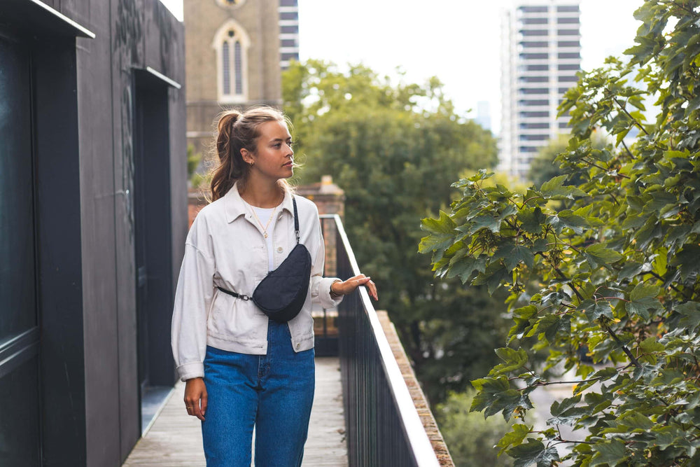 Textured Nylon Baglett Black #colour_black