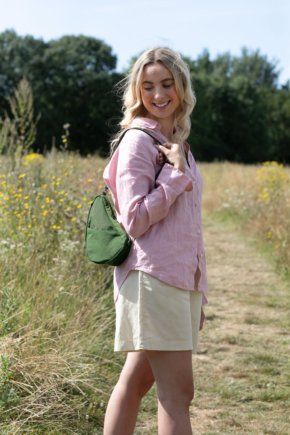 Textured Nylon Baglett Evergreen #colour_evergreen