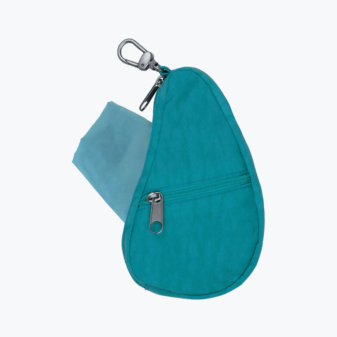 textured nylon pouch Capri Blue 