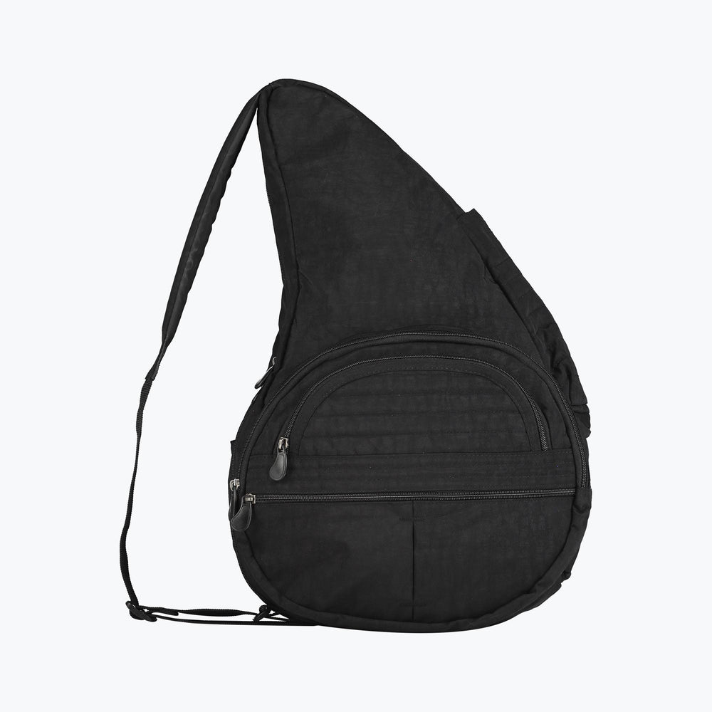 Textured Nylon Big Bag Black#colour_black