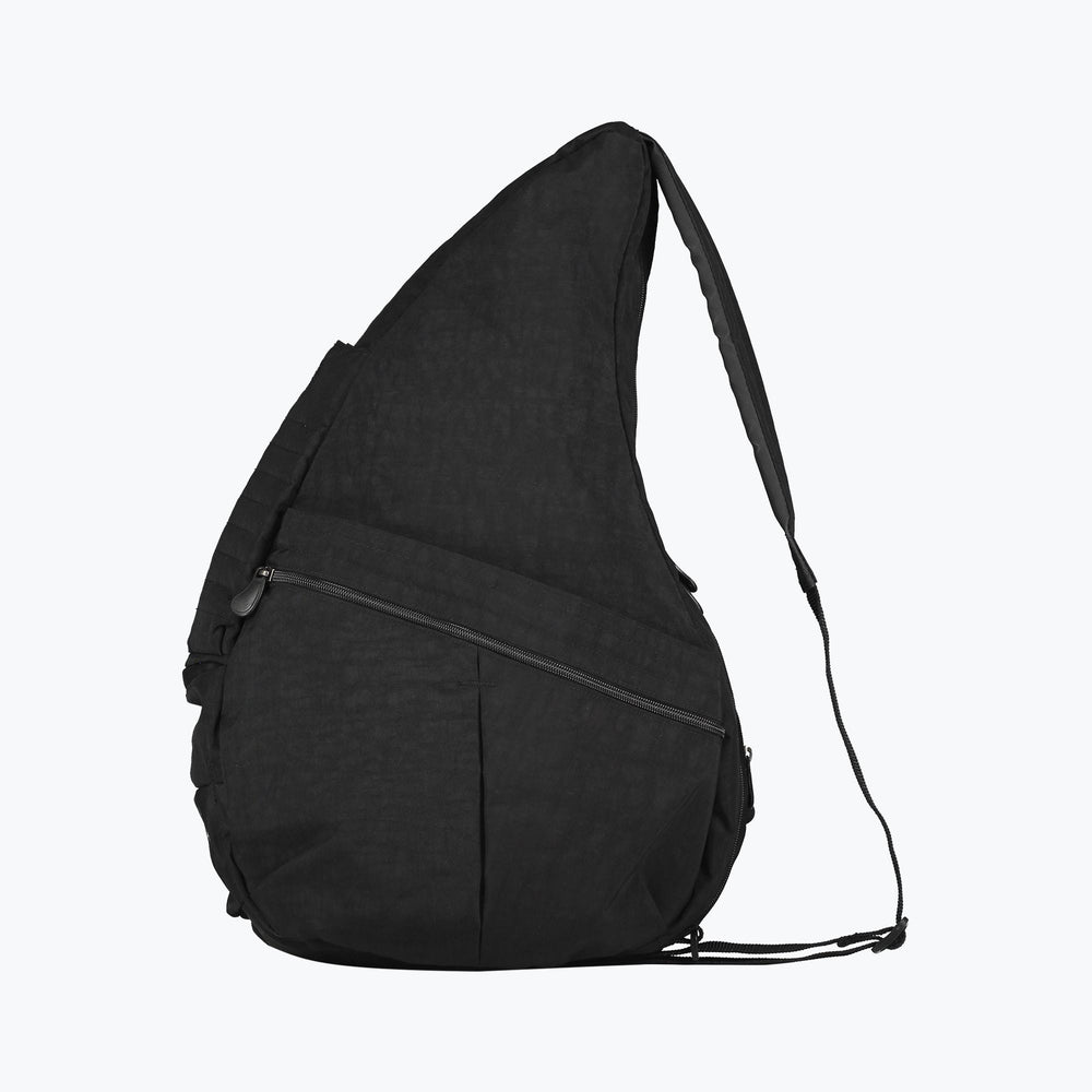 Textured Nylon Big Bag Black#colour_black