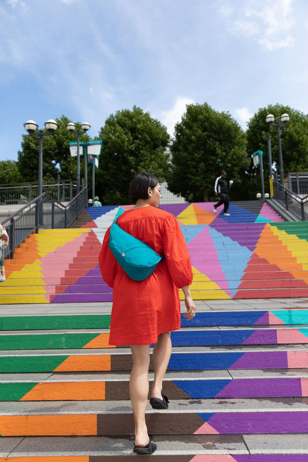 Textured Nylon Capri Blue S #colour_capri-blue