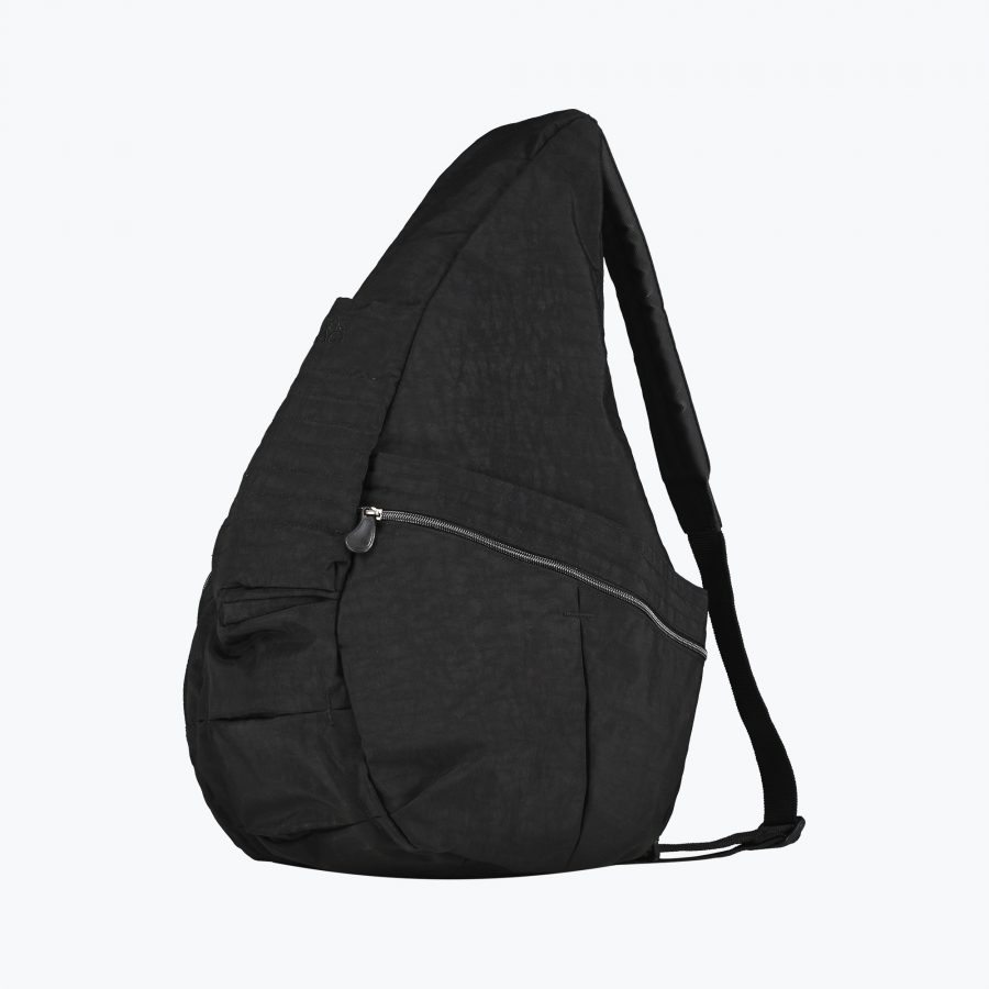 Textured Nylon Big Bag Black