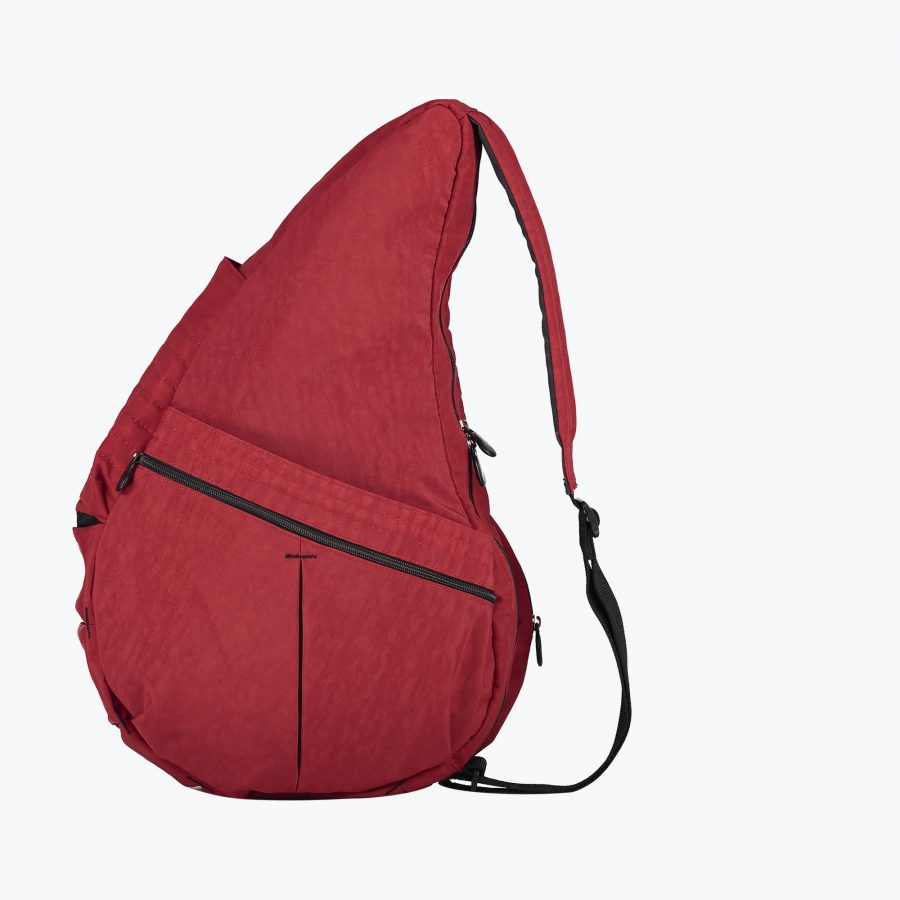 Textured Nylon Big Bag Crimson