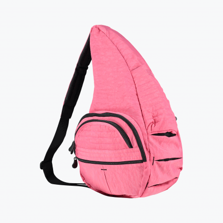 Textured Nylon Calypso Pink Big Bag